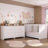 Berço 3 em 1 para Colchão 130 X 60cm com Cômoda Doce de Leite Multimóveis Branco - 6