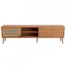 Rack para Tv até 60" 01 Porta com Tela Palhinha e 02 Gavetas 220cm 100% Mdf Tb311 Dalla Costa-freijó - 2