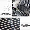 Ver imagem 4 de Encosto Lombar Suporte Coluna Bambu Cadeira Carro Escritorio Corretor Postural Apoio Costas Almofada