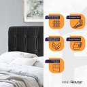 Ver imagem 3 de Cabeceira Cama Box Queen 160cm Suede Velut Preto - King House
