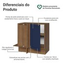 Ver imagem 3 de Balcão de Canto 1 Porta (sem Tampo) Rustic/Azul Vik Madesa