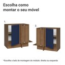 Ver imagem 4 de Balcão de Canto 1 Porta (sem Tampo) Rustic/Azul Vik Madesa
