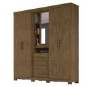 Ver imagem 1 de Guarda Roupa 5 Portas com Espelho Eldorado Castanho Wood 907331 Moval
