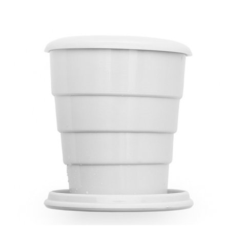 Copo Retrátil de Plástico com Tampa 130 Ml para Brindes - 30 Unidades Coleção Tea & Am