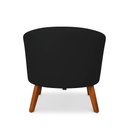 Ver imagem 6 de Poltrona Sala Decorativa Stella Pé Madeira Trapézio Castanho Suede Preto D03 - D’Rossi
