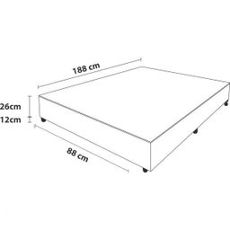 Base Box Solteiro 26x88x188cm Prodormir Probel - 3 Base Box Solteiro 26x88x188cm Prodormir Probel - 3