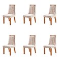 Ver imagem 1 de 6 Cadeiras para Mesa de Jantar Estofada - Veneza - Lj Móveis