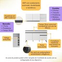 Ver imagem 2 de Armário de Cozinha Compacta com Bancada Americana Veneza Multimóveis Mp2200 Branco/preto