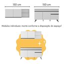 Ver imagem 5 de Armário de Cozinha Compacta com Bancada Americana Veneza Multimóveis Mp2200 Branco/preto