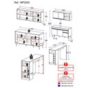Ver imagem 3 de Armário de Cozinha Compacta com Bancada Americana Veneza Multimóveis Mp2200 Branco/preto