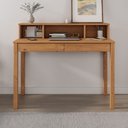 Ver imagem 2 de Escrivaninha Madeira Mesa 2 Gavetas 3 Nichos Lennox Madeirado Idimex