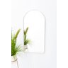 Espelho Decorativo Oval Janela Base Reta com Moldura Metal Branco 100 X 50 Cm - 2