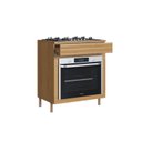 Ver imagem 4 de Balcão de Cozinha para Forno 1 Gaveta Ripada Fecho Click 80cm com Pés e Tampo para Cooktop 100% BP o