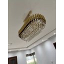 Ver imagem 2 de Pendente Moderno Dourado 80cm P/ Mesa Sala de Jantar Hall