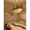 Ver imagem 6 de Pendente Moderno Dourado 80cm P/ Mesa Sala de Jantar Hall