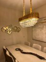 Ver imagem 6 de Pendente Moderno Dourado 80cm P/ Mesa Sala de Jantar Hall