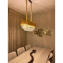 Ver imagem 5 de Pendente Moderno Dourado 80cm P/ Mesa Sala de Jantar Hall