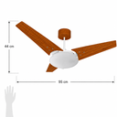 Ver imagem 4 de Ventilador de Teto Venti-Delta Munique Inverter 55W Bivolt 95cm 3 Pás MDF com Controle Remoto e Lust