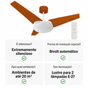 Ver imagem 5 de Ventilador de Teto Venti-Delta Munique Inverter 55W Bivolt 95cm 3 Pás MDF com Controle Remoto e Lust
