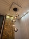 Ver imagem 2 de Lustre Pendente para Sala Pé Direito Alto 5m Mbm - Marrom
