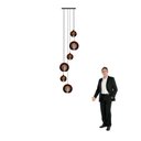 Ver imagem 1 de Lustre Pendente para Sala Pé Direito Alto 5m Mbm - Marrom
