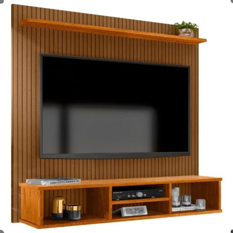 Painel Ripado Everest para Tv até 50 Polegadas 120cm:canela
