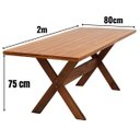 Ver imagem 5 de Conjunto Mesa Madeira Maciça para Churrasco Mel + 4 Bancos Estofados Jambo