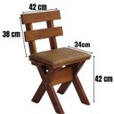 Ver imagem 7 de Conjunto Mesa Madeira Maciça para Churrasco Mel + 4 Bancos Estofados Jambo