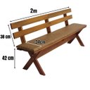 Ver imagem 6 de Conjunto Mesa Madeira Maciça para Churrasco Mel + 4 Bancos Estofados Jambo