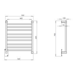 Toalheiro Térmico Imagine Luxo Clean 127v Gold Matte - 1