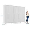 Ver imagem 2 de Guarda Roupa Casal Master New 8 Portas 4 Gavetas MDP com Cômoda 1 Porta 6 Gavetas Espelho Santos