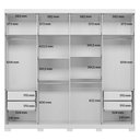 Ver imagem 3 de Guarda Roupa Casal Master New 8 Portas 4 Gavetas MDP com Cômoda 1 Porta 6 Gavetas Espelho Santos
