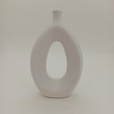 Ver imagem 2 de Vaso Decorativo Enfeite Casa Cerâmica 15x16x3cm Branco
