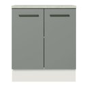 Ver mais imagens de Balcão Armário de Cozinha 70 cm 2 Portas Branco/Cinza Agata Madesa