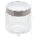 Ver imagem 4 de Kit 3 Porta Mantimentos de Vidro Sydney Lyor 870ml e 1,2l Pote com Tampa Inox