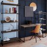 Conjunto Home Office Estilo Industrial 2 Peças Rush Dark/Preto - Pnr Móveis - 1