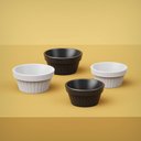 Ver imagem 5 de Kit 20 Ramekin 30ml Molho Maionese Shoyu Restaurante Preto Ramequim Oriental Uno Coza Canelado