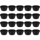 Ver imagem 1 de Kit 20 Ramekin 30ml Molho Maionese Shoyu Restaurante Preto Ramequim Oriental Uno Coza Canelado