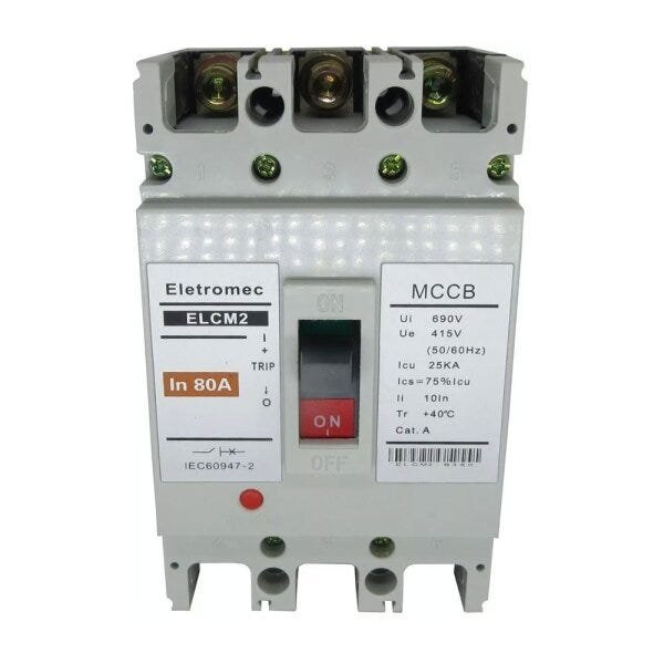 Disjuntor Caixa Moldada Tripolar 80a 415v 25ka B - 1