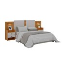 Ver imagem 1 de Cabeceira para Cama de Casal ou Queen Rubi com 2 Mesas de Cabeceira 100 Mdf D Doro Móveis