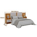 Ver imagem 3 de Cabeceira para Cama de Casal ou Queen Rubi com 2 Mesas de Cabeceira 100 Mdf D Doro Móveis