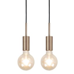 Kit 2 Luminárias Pendente Infinite Bronze Luxo Sala Cozinha - 1