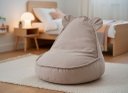 Ver imagem 1 de Puff Infantil Urso Criança com Enchimento de Espuma - Tecido Bouclé Areia