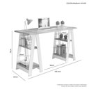 Ver imagem 2 de Escrivaninha Vigor Candian JCM Móveis Cinamomo/Off White