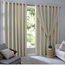 Ver imagem 1 de Cortina Para Sala e Quarto Com Voil e Forro 5,60x2,60 Bruna: Creme
