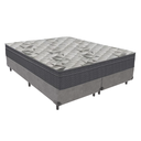 Ver imagem 1 de Cama Box Bipartido Casal Cinza e Colchão Airtech 100 D33 Ortobom