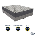 Ver imagem 3 de Cama Box Bipartido Casal Cinza e Colchão Airtech 100 D33 Ortobom