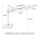 Ver imagem 3 de Ombrelone Estrutura em Alumínio e Cobertura em Poliéster 3m Trancoso Cinza com Base Plus