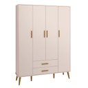 Ver imagem 1 de Guarda-Roupa Retrô 4 Portas Isis MóveisAqui