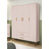 Guarda-Roupa Retrô 4 Portas Isis MóveisAqui - 2
